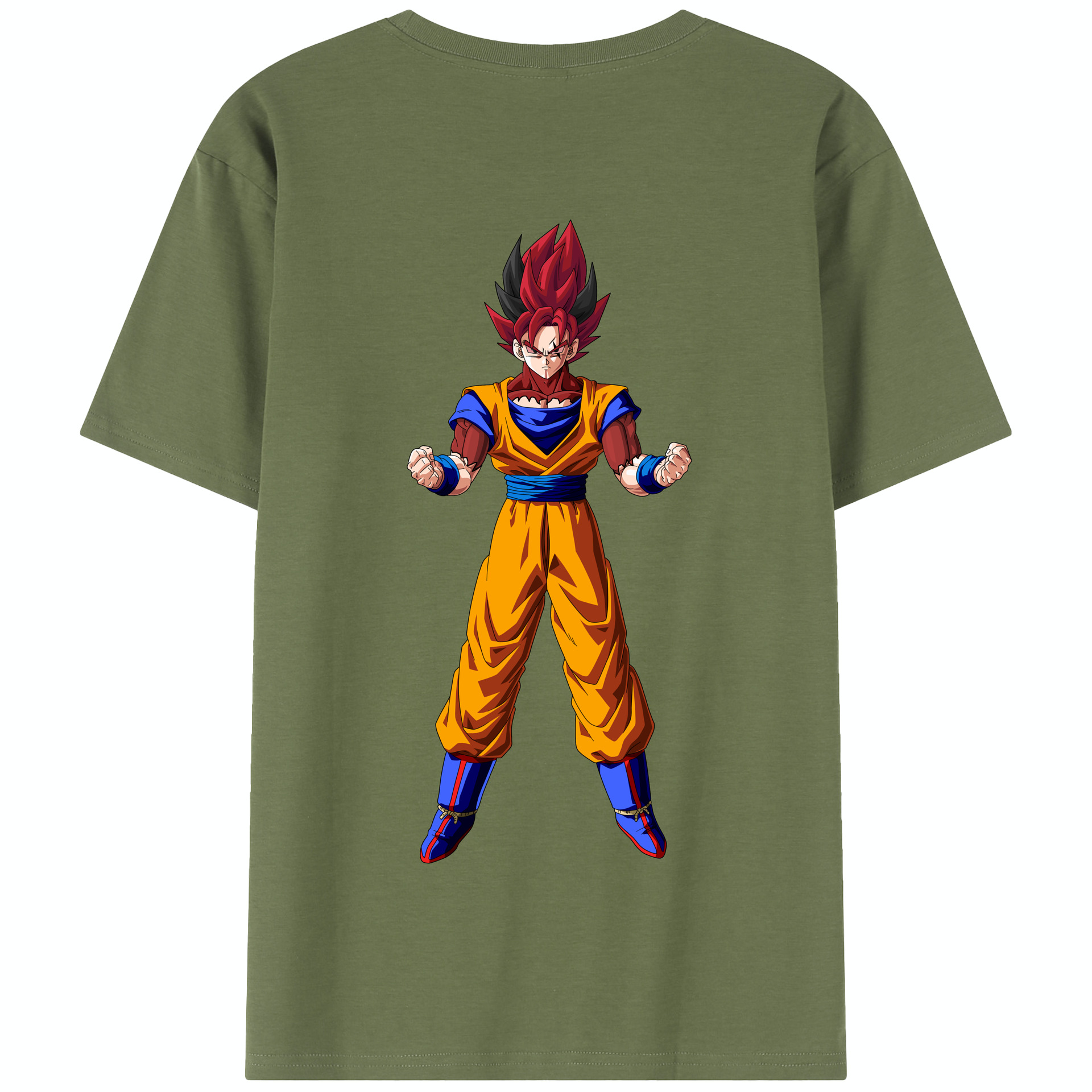 （画像用） ドラゴンボール 孫悟空（そん ごくう）Son Goku カカロット DRAGON BALL Kakarotto 綿100％半袖Tシャツ（背面プリント）